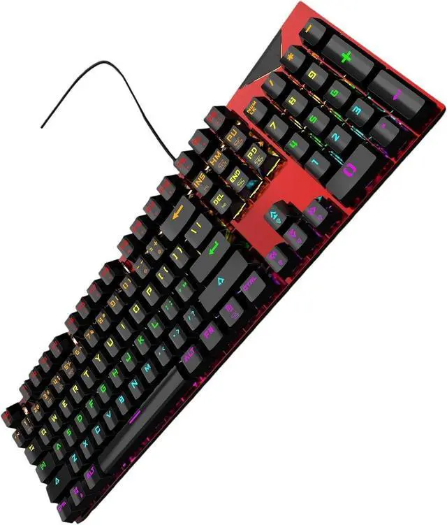 Alt view image 7 of 7 - Ldabrye AntiGhosting Water Resistant 82 Mechanical Keyboards With Blue Switches And RGBs Lighting Antighosting Keyboards For PC