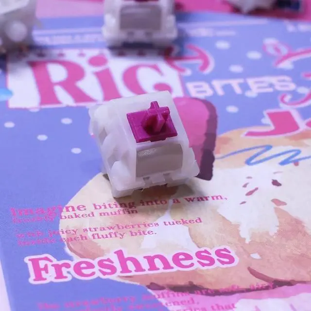 Alt view image 3 of 7 - KTT Wine Red Pro Linear Factory Lubed Mechanical Switch(43g,110PCS)