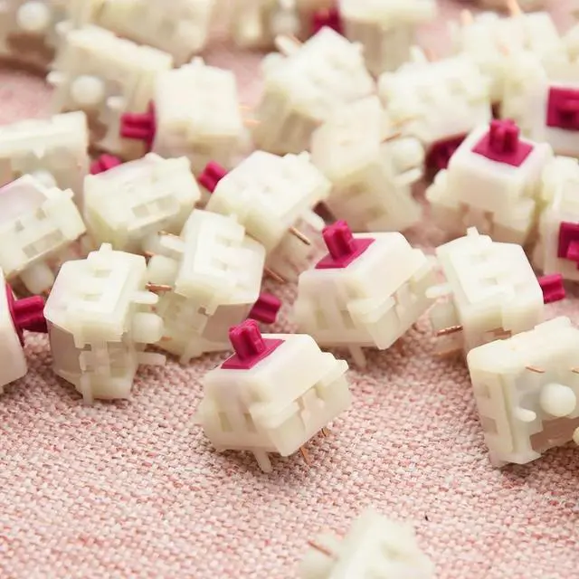 Alt view image 6 of 7 - KTT Wine Red Pro Linear Factory Lubed Mechanical Switch(43g,110PCS)