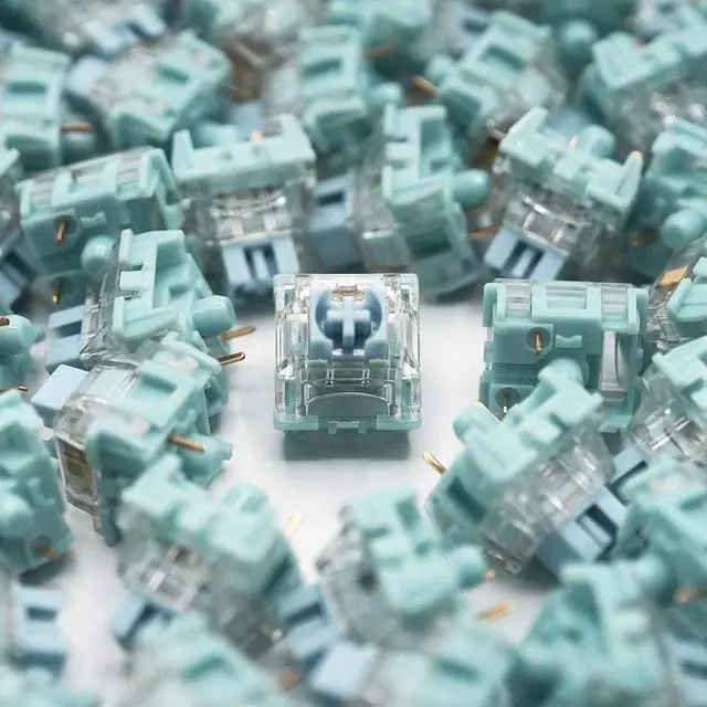 Alt view image 5 of 6 - TTC Bluish White V2 Switch, Silent Tactile Pre-Lubed Switch for Mechanical Keyboard(90PCS)