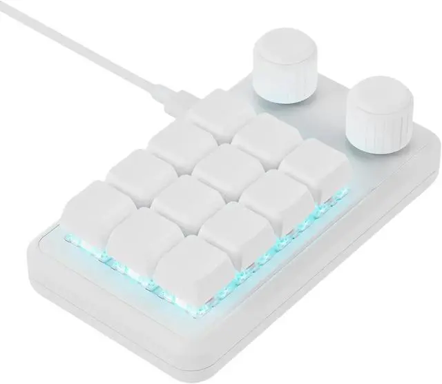 Alt view image 3 of 7 - TINGUT Mini Keyboards Programmable 12 Key Mechanical Gaming Keyboards with Two Knobs and RGBs Lighting Type C Cable