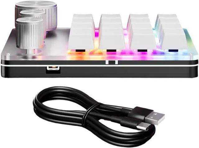 Alt view image 5 of 7 - jiingekk USB C 16 Key Programmable Keypad With 3 Knobs Hotswap Mechanical Gaming Keyboard Enhances Office Productivity Efficient Office Keypad