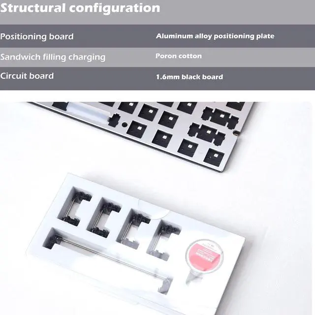 Alt view image 3 of 7 - Raven61 61-Key Mechanical Keyboard for Gamers Keyboards with 1000-8000Hz Polling and Backlights Option Metal Keypad Mechanical Keyboard