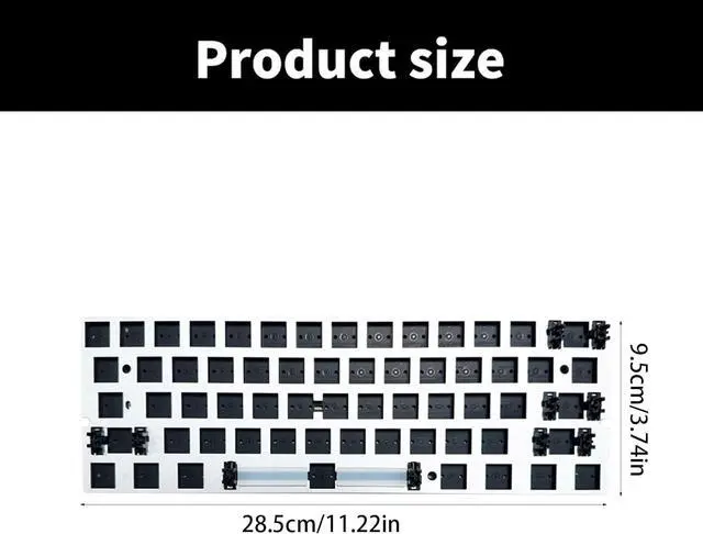 Alt view image 4 of 7 - Raven61 61-Key Mechanical Keyboard for Gamers Keyboards with 1000-8000Hz Polling and Backlights Option Metal Keypad Mechanical Keyboard