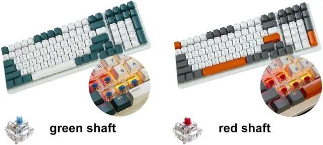 Alt view image 7 of 7 - sinraoee K3 Mechanical Keyboard 100 Keys Custosed Gang Office Gang mputer Keyboard Full Key punchl Multiple lit Effects Personsed Keys Wired Keyboard