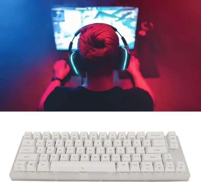 Alt view image 4 of 7 - XTevu Mechanical Keyboard, 66 Keys Hot Swappable RGB Backlit Wired Type C Gaming Keyboard with Blue Switch Keyboard (Brown Switch)