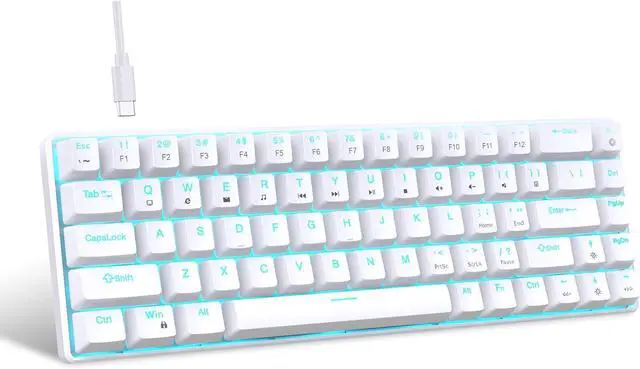 Main image of Mllepjdh 68Keys Mechanical Keyboard Double Shot Hot-Swappable Clicky Switches With Backlights Option USB C Data Cable