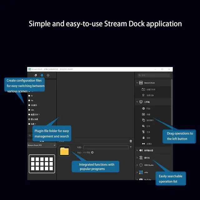 Alt view image 4 of 7 - Nasfacbve Macro LCD Keyboard for Streaming Gamers Designers Customizable Hotkeys Text Shortcut Crosses Devices