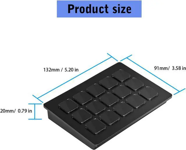 Alt view image 6 of 7 - LCD Display Stream Control Panel LCD Keyboard with 15 Programmable Dynamic Icons Scene Switching