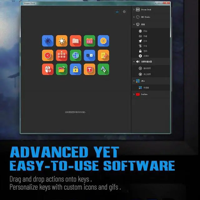 Alt view image 4 of 7 - Live Stream Command Centers 15Customizable Button Ai Keyboards Stream Controller for Mutiple Apps Content Creation Controller Deck