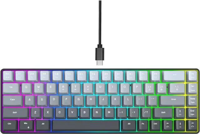 Main image of FANSHINUO Gaskets Mount Mechanical Keyboards RGBs Backlits Hot Swappable Switches 8000mAh Battery Keycaps Ergonomic Ergonomic Mechanical Keyboards