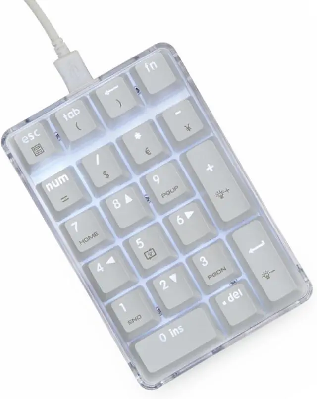 Alt view image 5 of 7 - 21Key Mechanical Keyboard Numpad With Water Resistant Design And Comfortable Typing Intelligent Designs Mechanical Numeric Keypad
