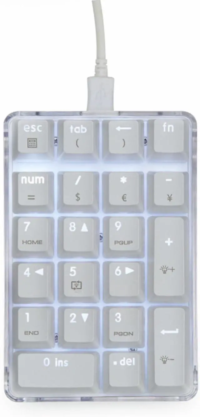 Alt view image 6 of 7 - 21Key Mechanical Keyboard Numpad With Water Resistant Design And Comfortable Typing Intelligent Designs Mechanical Numeric Keypad