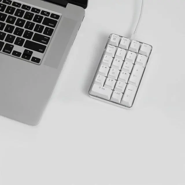 Alt view image 2 of 7 - 21Key Mechanical Keyboard Numpad With Water Resistant Design And Comfortable Typing Intelligent Designs Mechanical Numeric Keypad