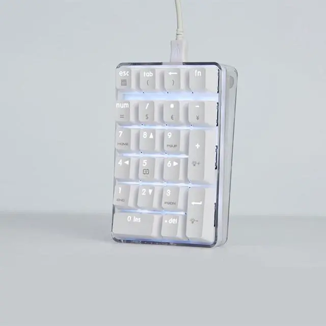 Alt view image 4 of 7 - 21Key Mechanical Keyboard Numpad With Water Resistant Design And Comfortable Typing Intelligent Designs Mechanical Numeric Keypad