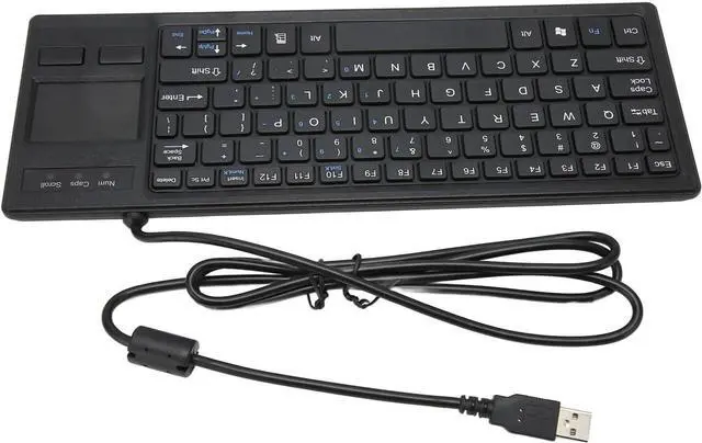 Alt view image 4 of 7 - K 800 Keyboard with Touchpad Wired Ultra Thin Compact Touch Keyboard with HUB Function Click and Dedicated L Right Click Providing User Friendly