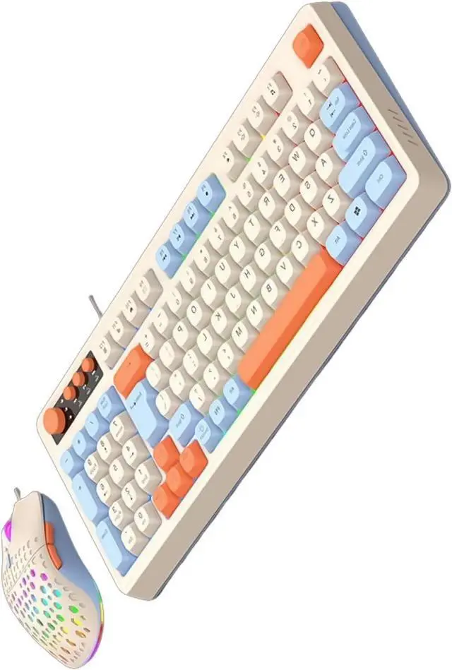 Main image of Argzm Portable Thin Film Wire Keyboard Multiple Systems Compatible for Ergonomic Layout and ARGB Lighting Keyboard