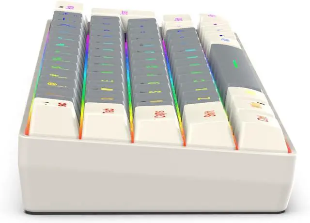 Alt view image 5 of 7 - XUZHID Corded Gaming Keyboard for PC Gamers LED Backlits Mechanical Keyboard 63 Key Desktop Computer Keyboard for Gaming