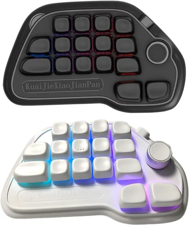 Alt view image 6 of 7 - CHENZILIN Mechanical Number Pad VIA Programmable 17 Key Hot Swappable USB Numeric Keypad with PBTs Keycaps and RGBs Backlit for La