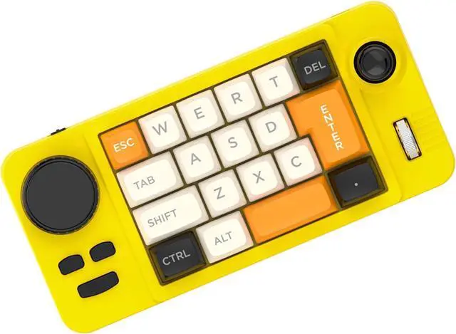 Alt view image 4 of 7 - Ldabrye 19 Color Gaming Keyboard Programmable Joystick Double Macroed Wheel Hot Swappable Switches Space Saving Mechanical Macroed Keyboard With Color Effects
