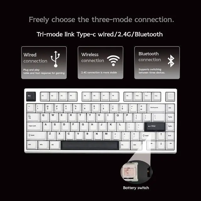 Alt view image 4 of 7 - Apos x R075 Compact Keyboard(Silver, Fantasy Dream Tactile)