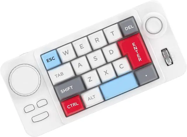 Main image of Color Illuminated 19 Key Small Gaming Keyboard Customizable Joystick Double Macroed Wheel Hot Swappable Switches Color Backlits Mechanical Keyboard For Esports