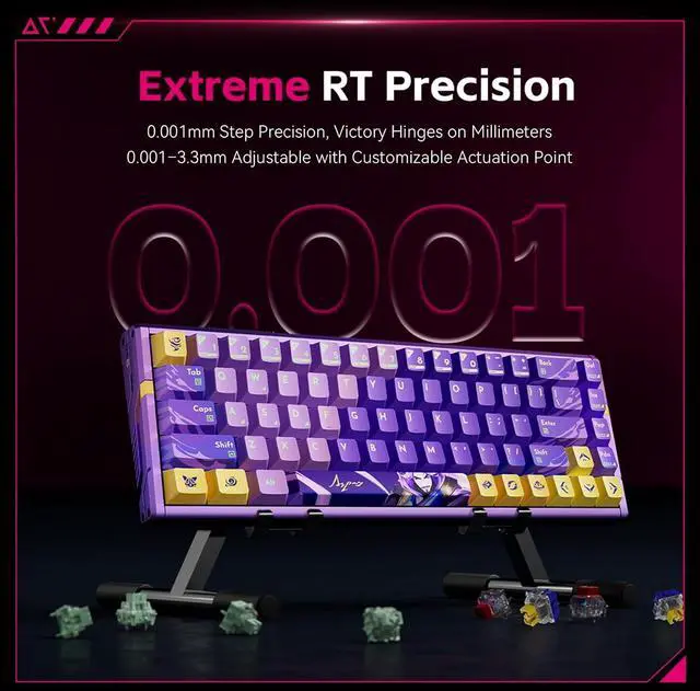 Alt view image 7 of 7 - ATK RS6 Ultra Hall Effect Gaming Keyboard  65% Layout, Hot-Swappable Switches, RGB Backlight with Music Sync, Custom Actuation, 8000Hz Polling, N-Key Rollover (ATK × ASPAS, TTC RGB Magneto)