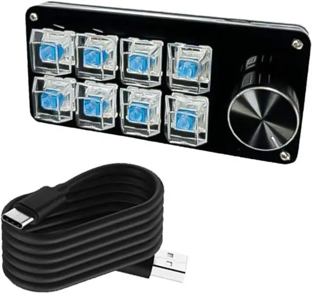 Alt view image 6 of 7 - Greabuy Programmable Macro Keyboards with Customizable Knob,3key/4key/6key/8key Mechanical Gaming Keypad, Hot Swappable