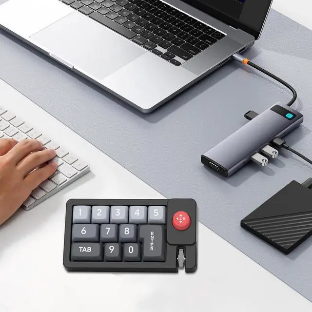 Alt view image 6 of 7 - Programmable Keyboard | RGB Mechanical Keyboard | Number Pad Are On The Dealable Hot-In With Joystick For Computer Work Graphic Design