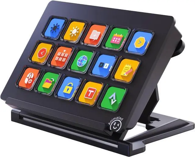 Alt view image 7 of 7 - SPONGL Stream Controller,Customizable 15Key Keyboards Stream Controller Deck for Live Broadcasting for Mutiple Apps for Content Creators