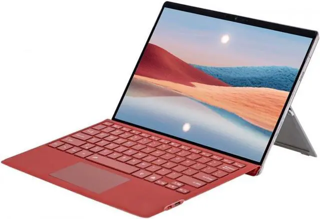Alt view image 7 of 7 - Tablet Accessories, Ultra Slim 6 Colors Magnetic Backlit Touchpad Keyboard Compatible with Microsoft Surface Pro 3/4/5/6/7 12.3 inch(Poppy red)