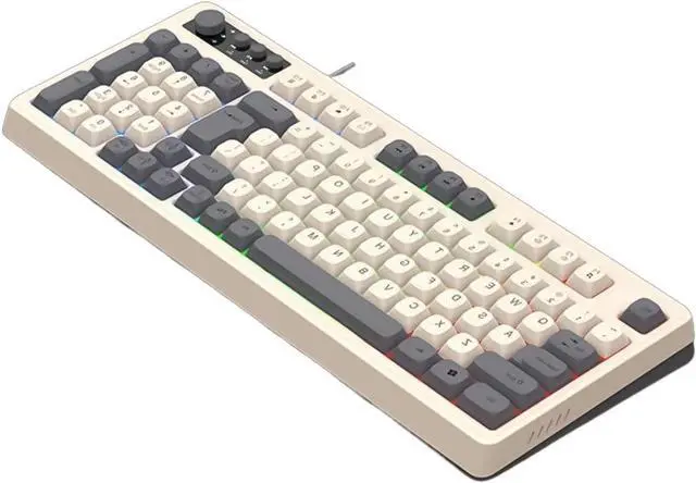 Alt view image 5 of 7 - Portable Thin Film Wire Keyboard 98Keys Multiple Systems Compatible for Ergonomic Layout and ARGB Lighting Keyboard