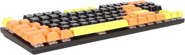 Alt view image 5 of 7 - Mechanical Gaming Keyboard, 87 Key Ergonomic Wired Backlit with Blue Switch, Dynamic Running Lights, Scratch, for Competition and Daily Use