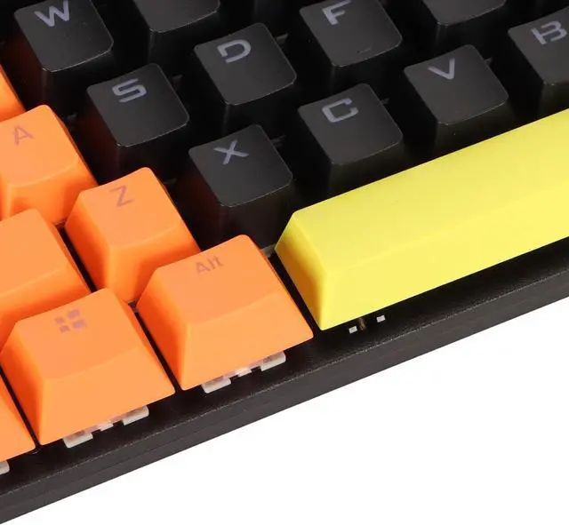 Alt view image 3 of 7 - Mechanical Gaming Keyboard, 87 Key Ergonomic Wired Backlit with Blue Switch, Dynamic Running Lights, Scratch, for Competition and Daily Use