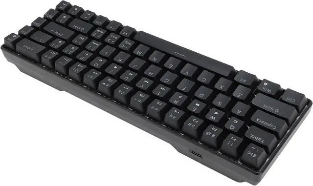 Alt view image 7 of 7 - V800 Mechanical Gaming Keyboard, Wired 68 Key with Blue Switch, Pluggable Shaft, Backlit, Multi System Compatibility, Portable Design