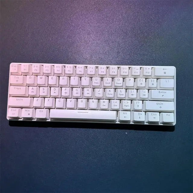Alt view image 4 of 7 - jiingekk V900 61 Key Small Keyboard For Gamers And Typists With Customizable Color Lighting Two-color Keycaps