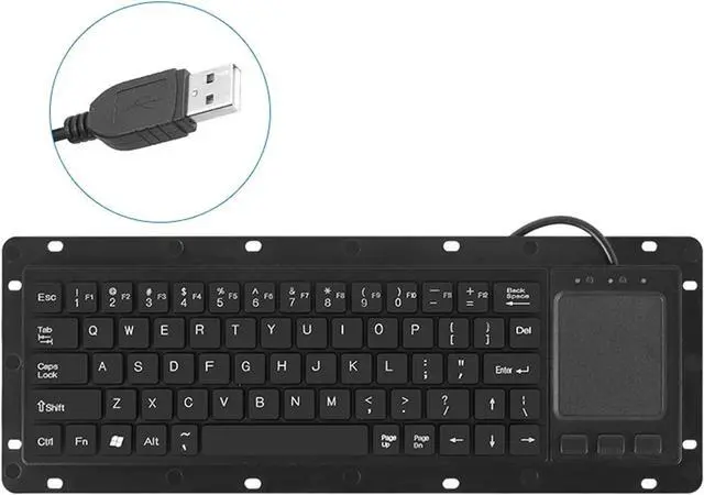 Alt view image 7 of 7 - Industrial USB Touches Board Keyboards with Touchpads and High Durability for Medicals and Security Systems