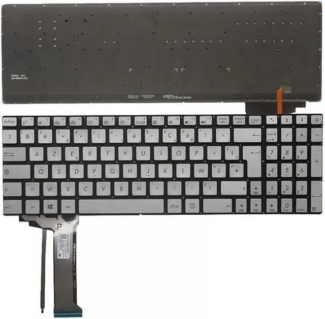 Alt view image 2 of 4 - GL552 GL552J GL552JX GL552V GL552VL GL552VW N551 N551J N551JB N551JK N551JM N551JQ Compatible Laptop Keyboard with French Layout and Backlit Feature