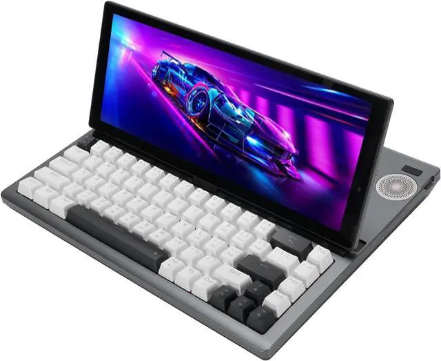 Main image of Mechanical Keyboard, 68 Keys Gaming Keyboard with 12.3 Inch Foldable Touchscreen, Portable USB Wired Keyboards with RGB LED Backlight for Wins for Android for OS X (US Plug)