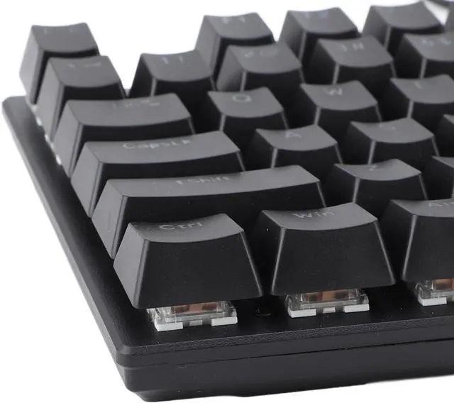 Alt view image 3 of 7 - Wired Mechanical Keyboard, 104 Keys Blue Switch, 8 Backlight Modes, USB 2.0 Interface, Ergonomic Design for Gaming and Office, Fast Response, Crisp Sound, Support Multi System