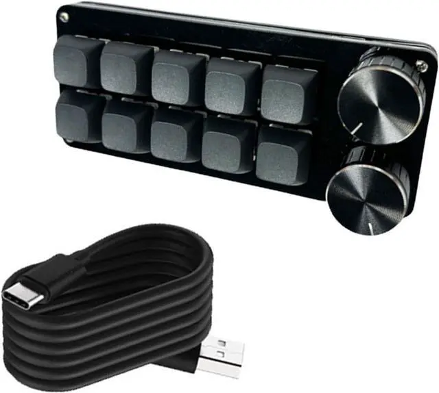 Main image of Customizable Macro Keypad with Single Knob 9Key/10Key/12Key/15Key Mechanical Gaming Keyboards Programmable Keypad