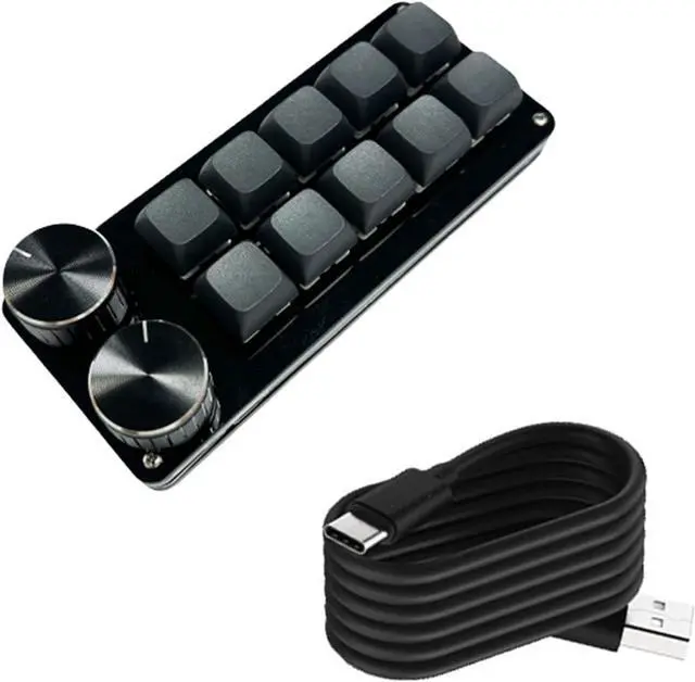 Alt view image 4 of 7 - Customizable Macro Keypad with Single Knob 9Key/10Key/12Key/15Key Mechanical Gaming Keyboards Programmable Keypad