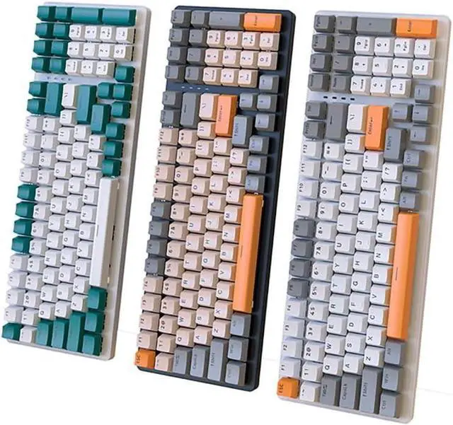 Alt view image 2 of 7 - sinraoee K3 Mechanical Keyboard 100 Keys Custosed Gang Office Gang mputer Keyboard Full Key punchl Multiple lit Effects Personsed Keys Wired Keyboard