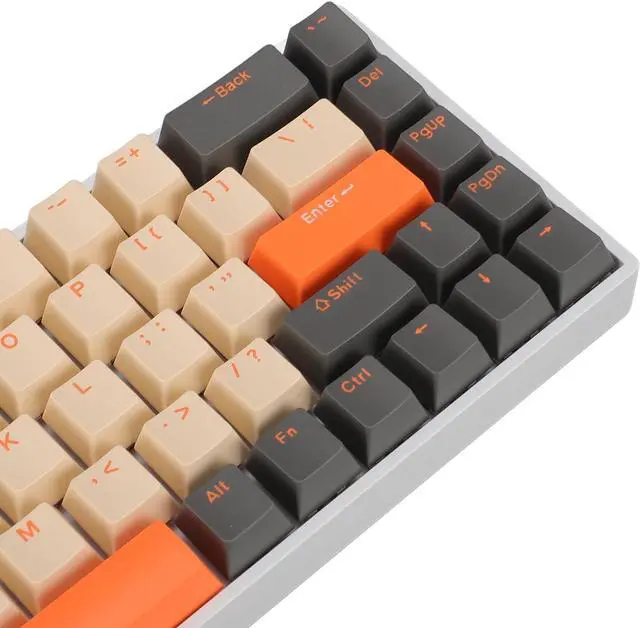 Alt view image 6 of 7 - Keyboard, 68 Keys of Multiple Lighting Modes RGB Wilberry Connection USB Mechanical Keyboard for Playing Business