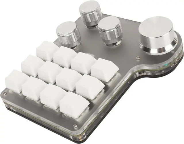 Main image of Masyrt Custom RGB Keyboard, Blue Switch Keyboard USB C BT 2.4G Mini RGB Custom Keyboard Industrial Console 5V 1A