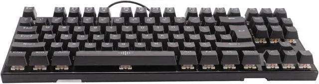 Alt view image 5 of 7 - 87 Key Blue Switch Mechanical Keyboard with RGB Backlight Ergonomic Design Detachable Wrist Rest for Gaming Typing ABS Material 5ft Cable Length