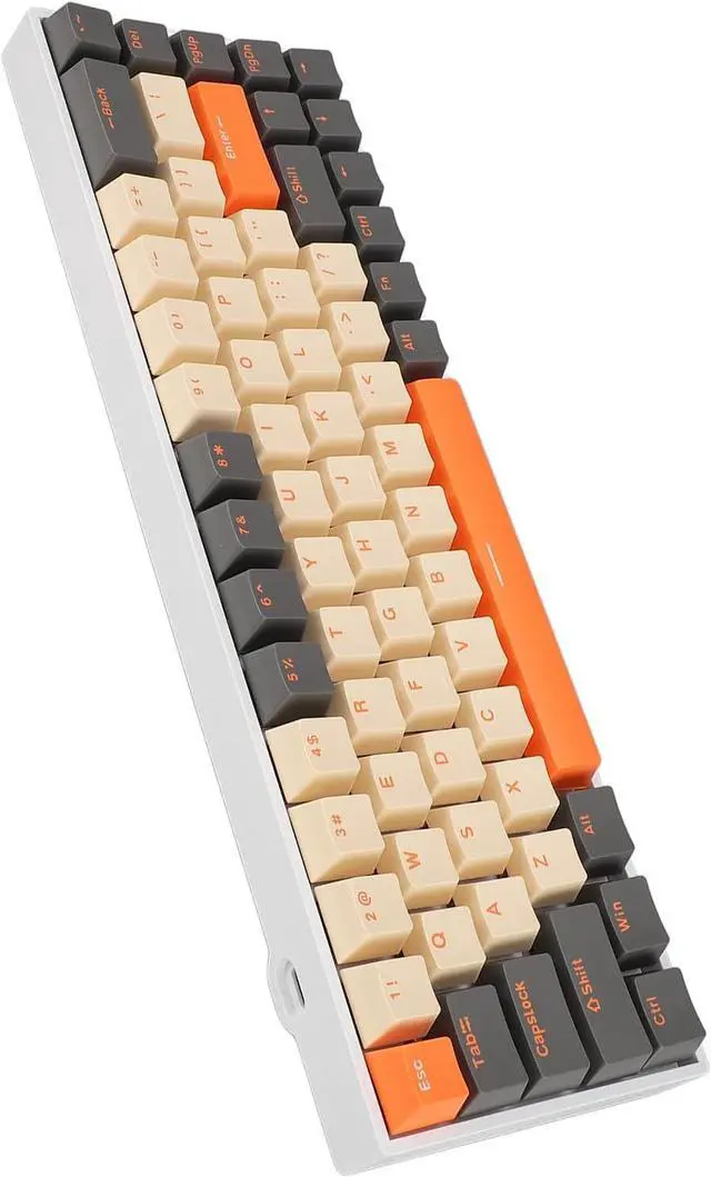 Alt view image 2 of 7 - 60% Mechanical Gaming Keyboard, 68 Key RGB Backlit, Ergonomic Design, Type C Wired, Red Switch, for USB Port Devices