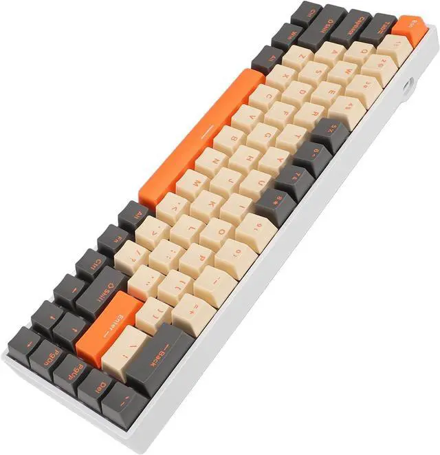 Alt view image 5 of 7 - 60% Mechanical Gaming Keyboard, 68 Key RGB Backlit, Ergonomic Design, Type C Wired, Red Switch, for USB Port Devices