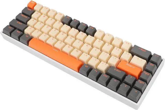 Alt view image 7 of 7 - 60% Mechanical Gaming Keyboard, 68 Key RGB Backlit, Ergonomic Design, Type C Wired, Red Switch, for USB Port Devices