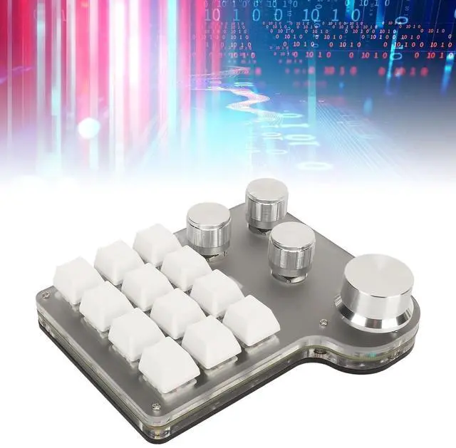 Alt view image 5 of 7 - Blue Switch Keyboard, Customizable RGB Lighting Gaming KeyPad, 3 Connectivity Options, for Gaming Music Office Tasks